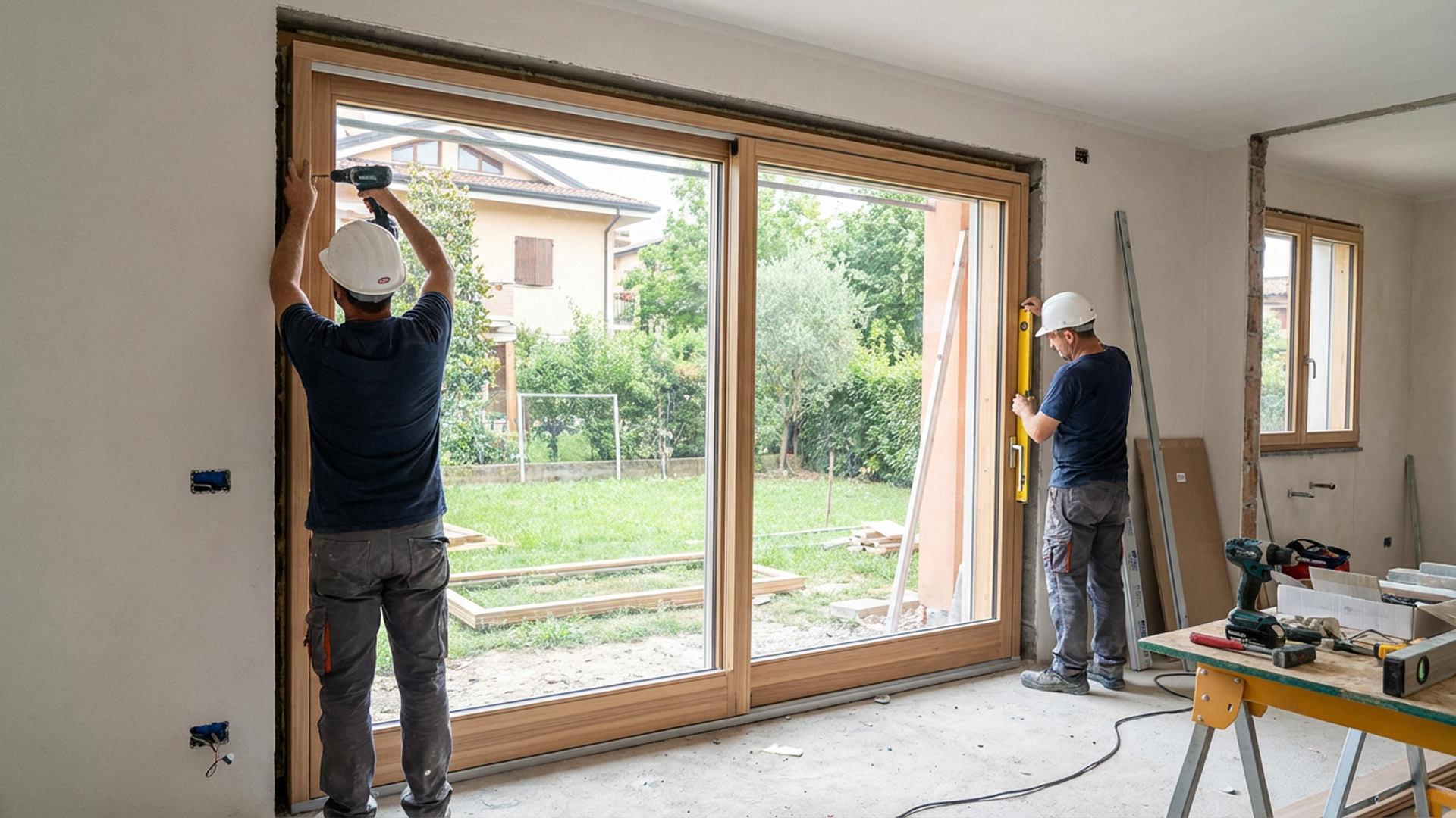 Posa in opera di infissi su misura eseguita da personale qualificato